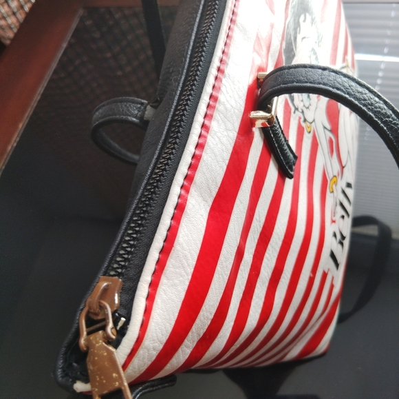 Betty Boop Handbag Purse Red White Stripe - Picture 16 of 16